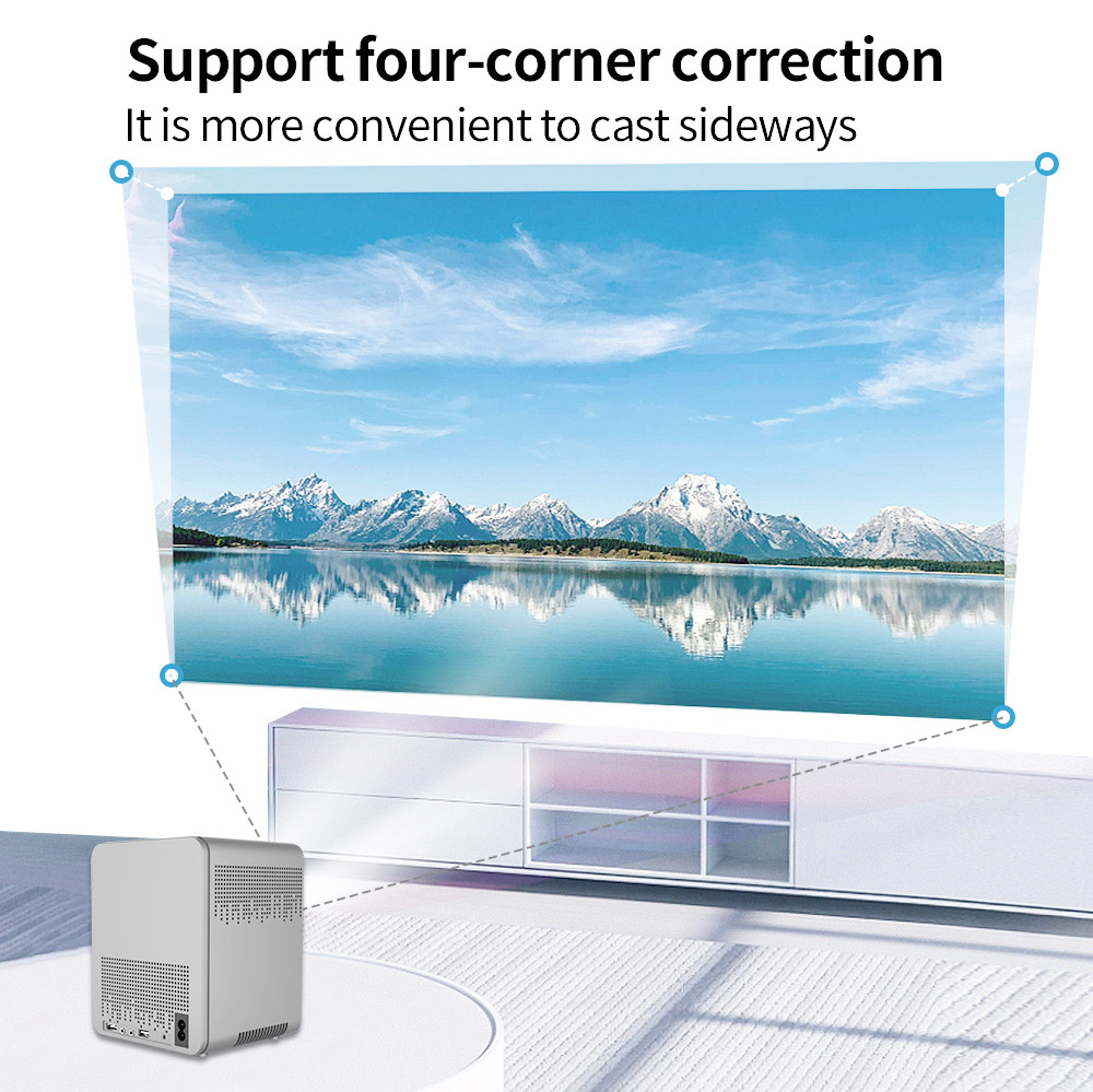 T03 Portable LCD Projector 1920*1080 HD 1080P 150 ANSI Lumens for Family Education and Entertainment with EU Plug