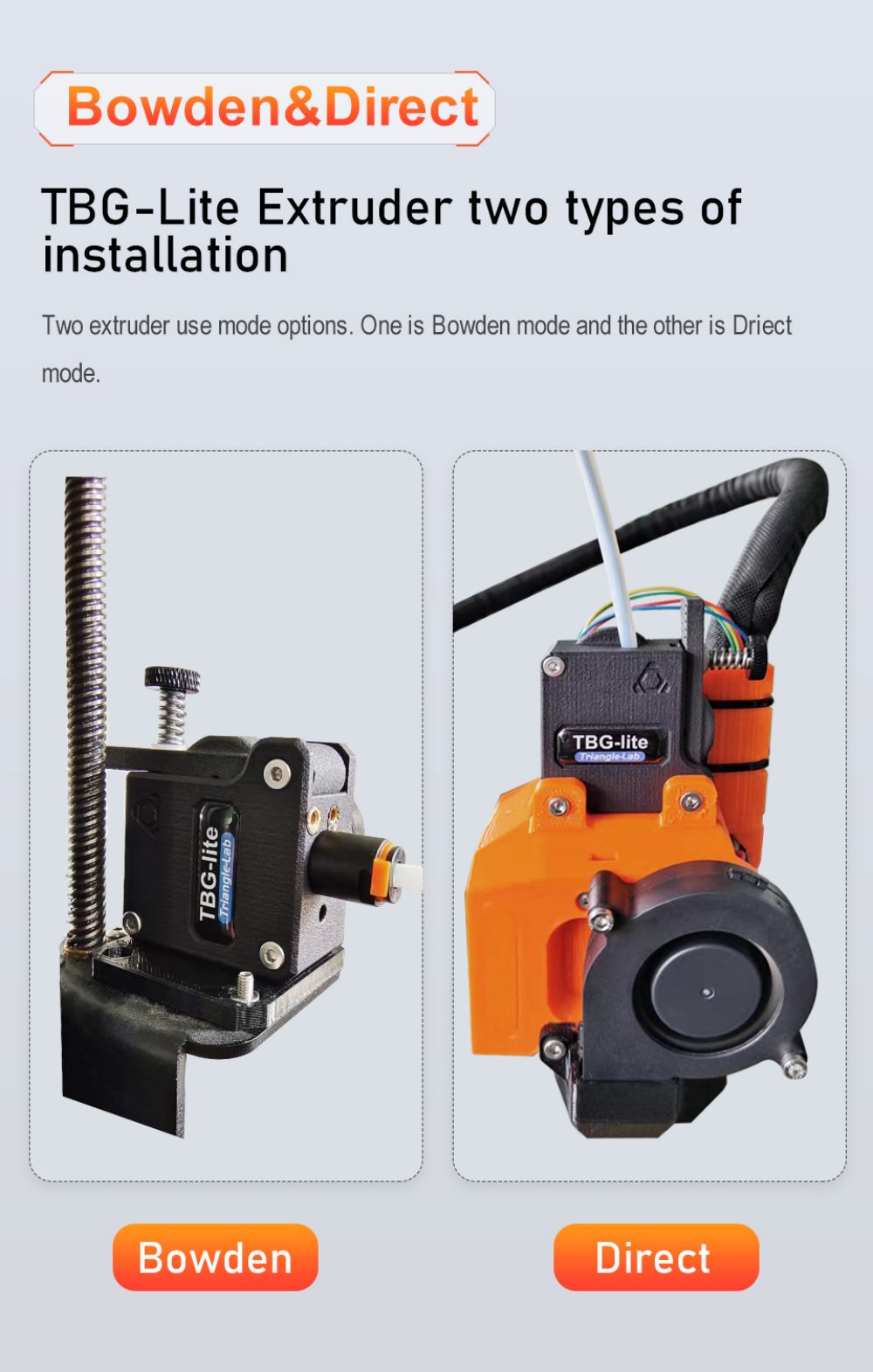 Trianglelab Big Gear TBG-LITE Extruder Bowden TBG for DDE-TBG-LITE Compatible Direct Drive Ender3 CR10 BLV 3D Printer