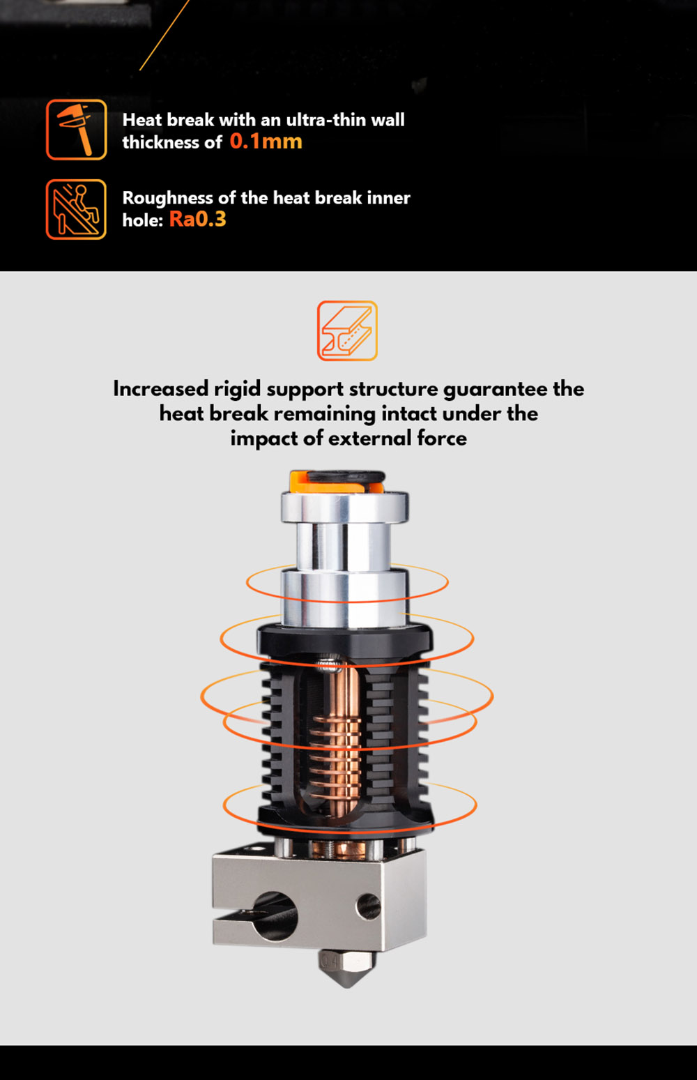 Trianglelab Dragon Hotend V2.0 Super Precision 3D Printer Extrusion Head for V6 Hotend for DDE DDB Direct Drive Bowden