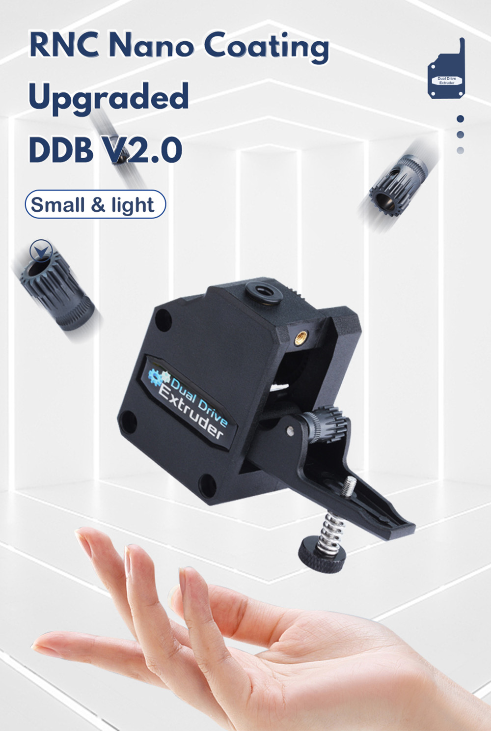 Trianglelab RNC Nano Coated Gear DDB Extruder V2.1 Bowden Extruder Dual Drive Extruder For 3D Printer Ender3 CR10 TEVO 12 Trianglelab RNC Nano Coated Gear DDB Extruder V2.1 Bowden Extruder Dual Drive Extruder For 3D Printer Ender3 CR10 TEVO