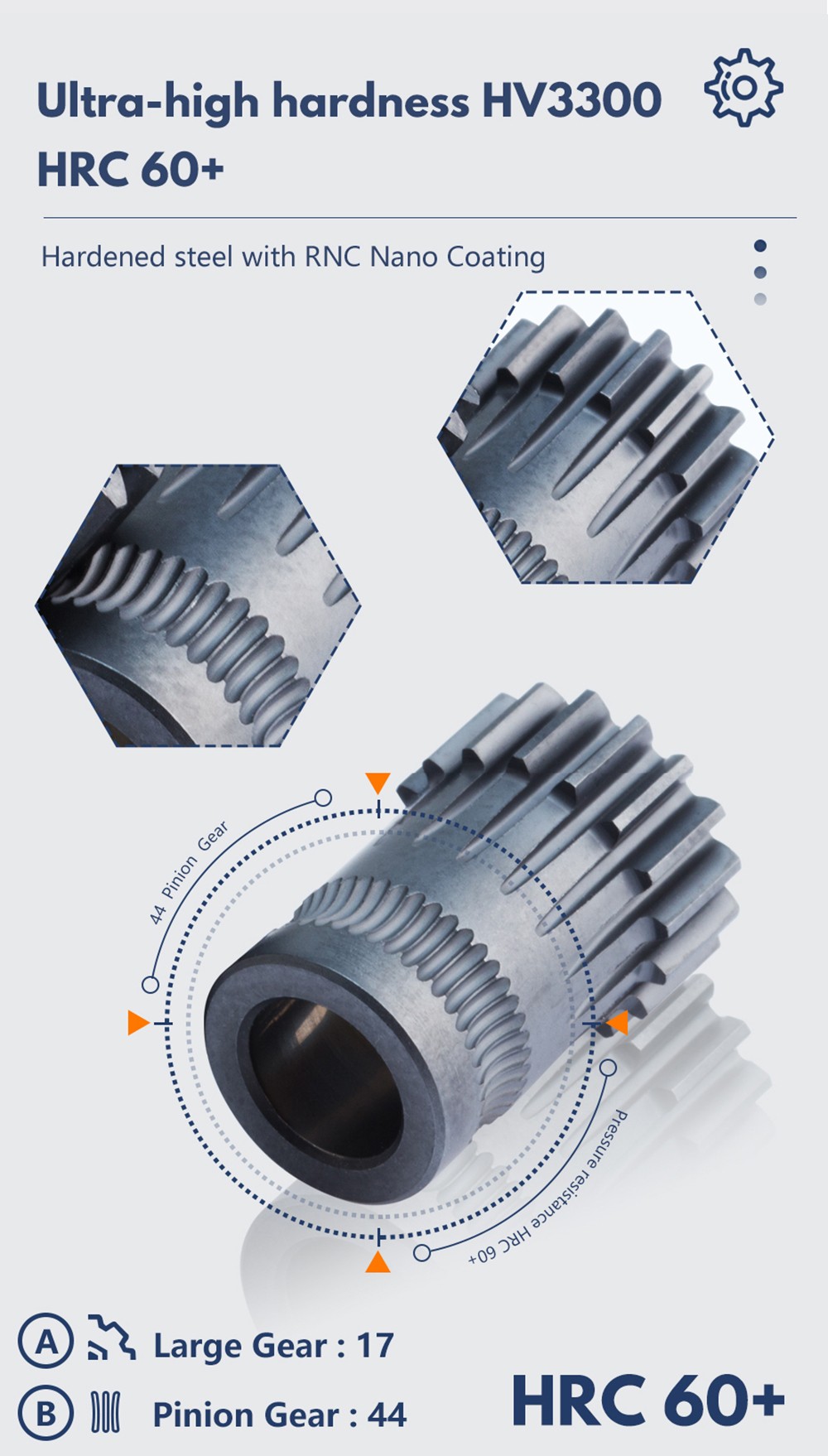 Trianglelab RNC Nano Coated Gear DDB Extruder V2.1 Bowden Extruder Dual Drive Extruder For 3D Printer Ender3 CR10 TEVO 17 Trianglelab RNC Nano Coated Gear DDB Extruder V2.1 Bowden Extruder Dual Drive Extruder For 3D Printer Ender3 CR10 TEVO