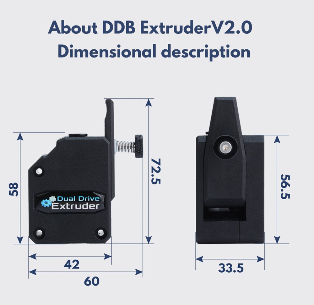 Trianglelab RNC Nano Coated Gear DDB Extruder V2.1 Bowden Extruder Dual Drive Extruder For 3D Printer Ender3 CR10 TEVO 20 Trianglelab RNC Nano Coated Gear DDB Extruder V2.1 Bowden Extruder Dual Drive Extruder For 3D Printer Ender3 CR10 TEVO