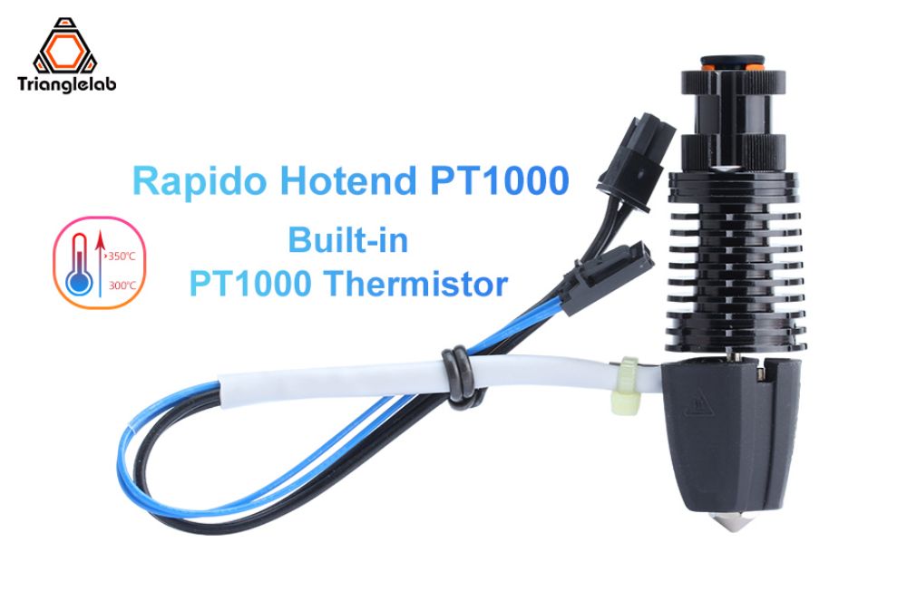 Trianglelab Rapido Hotend PT1000 Printing Flow Up To 75mm³/s 115W High Temperature 350C for DDB Extruder Ender3 V2 CR10