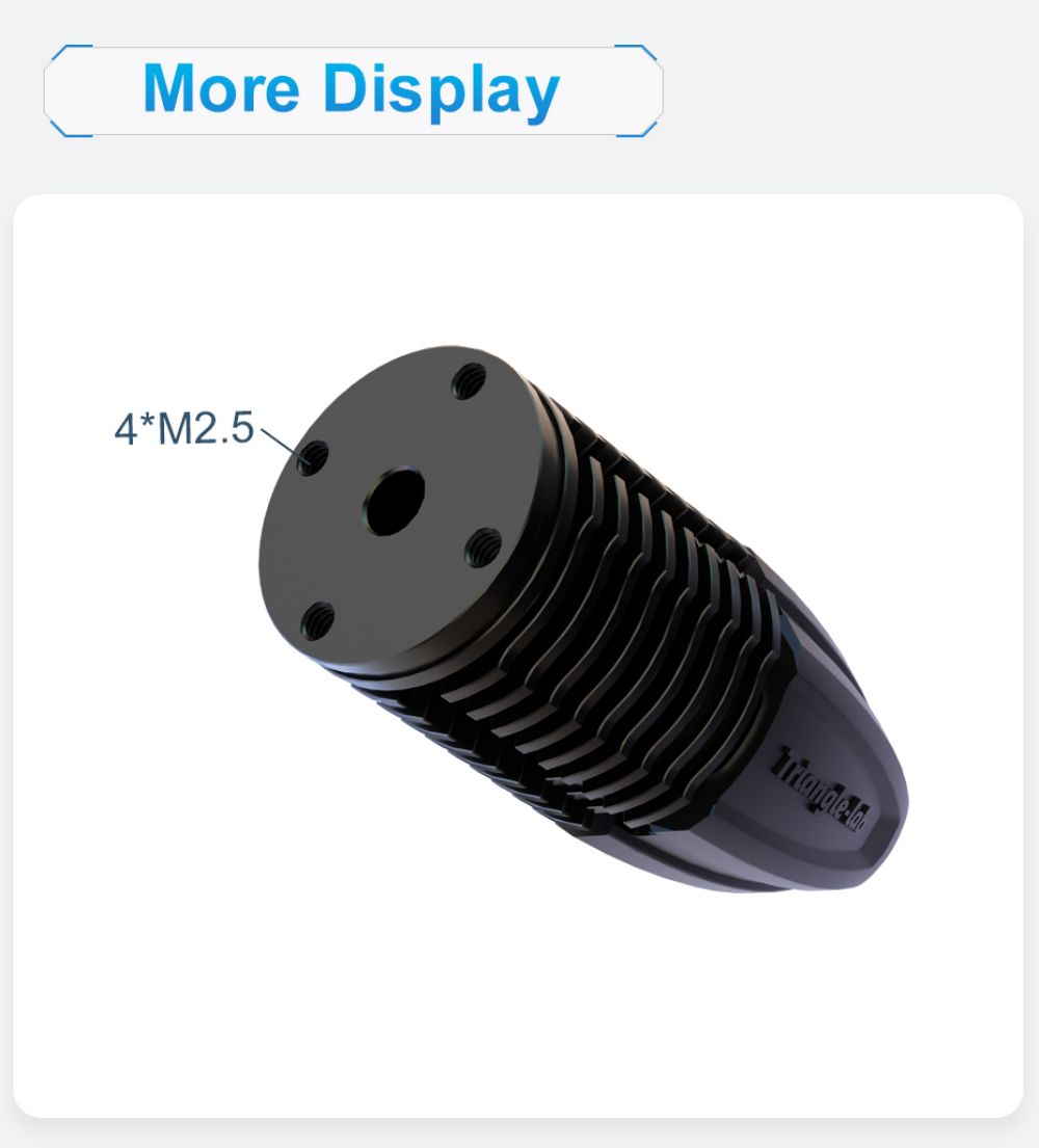 Trianglelab Rapido Hotend PT1000 Printing Flow Up To 75mm³/s 115W High Temperature 350C for DDB Extruder Ender3 V2 CR10