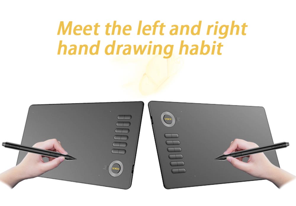 VEIKK A15 Pen Tablet 10x6'' 12 Shortcut Keys Support Windows Android Mac Linux for Professional Designer - Black