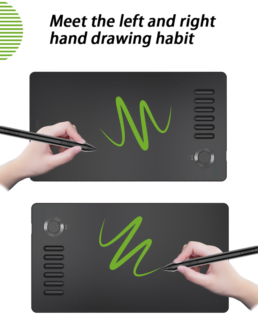 VEIKK A15Pro Drawing Tablet 10x6'' 12 Shortcut Keys Support Windows Android Mac Linux for Professional Drawing - Black