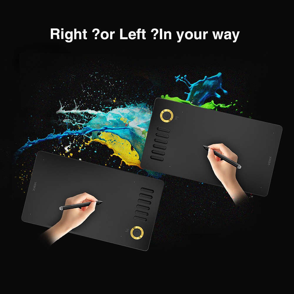 VEIKK A15Pro Drawing Tablet 10x6'' 12 Shortcut Keys Support Windows Android Mac Linux for Professional Drawing - Yellow