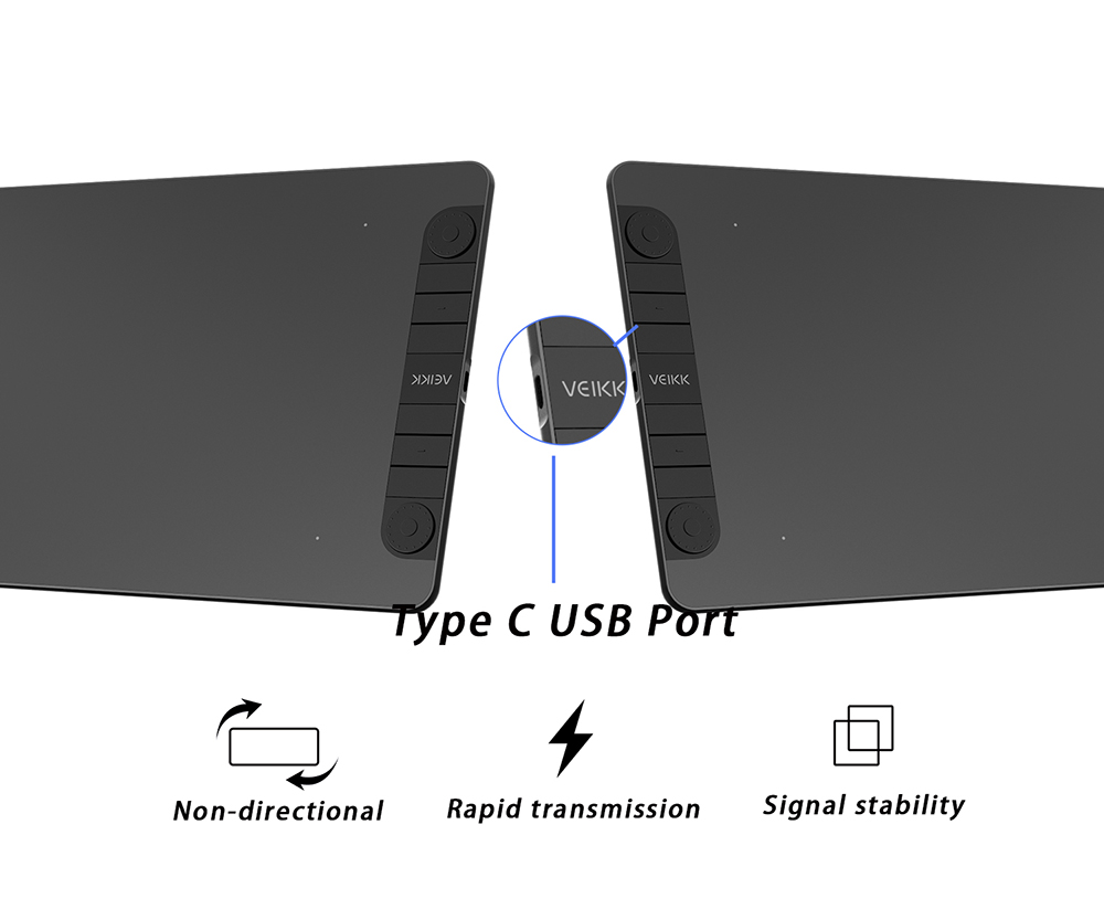 VEIKK VK1060Pro Drawing Graphic Tablet 10x6 inch with Battery-Free Passive Stylus Support Android Windows Mac