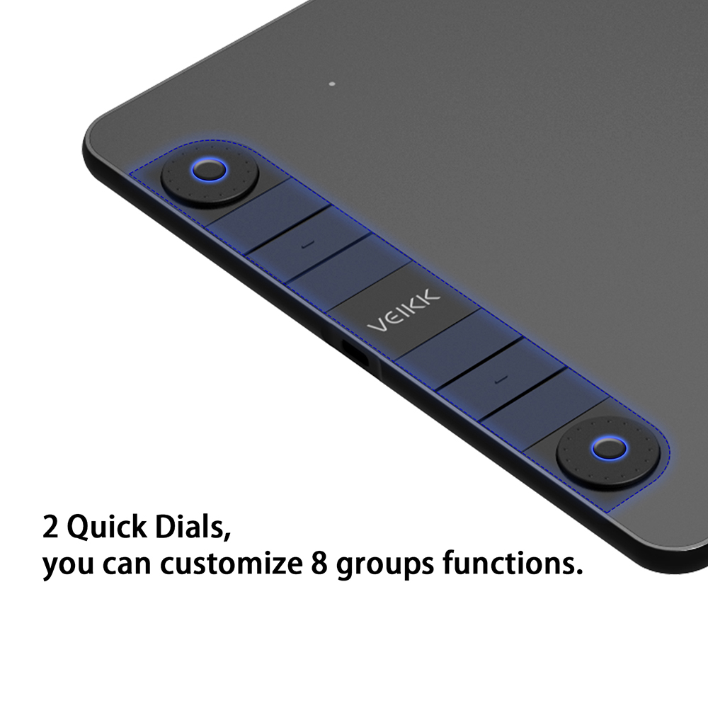 VEIKK VK1060Pro Drawing Graphic Tablet 10x6 inch with Battery-Free Passive Stylus Support Android Windows Mac