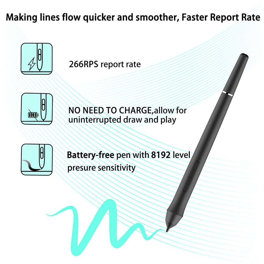 VEIKK VK1560 Pen Display with 15.6'' IPS HD Graphics Drawing Tablet Monitor for Painting & Writing