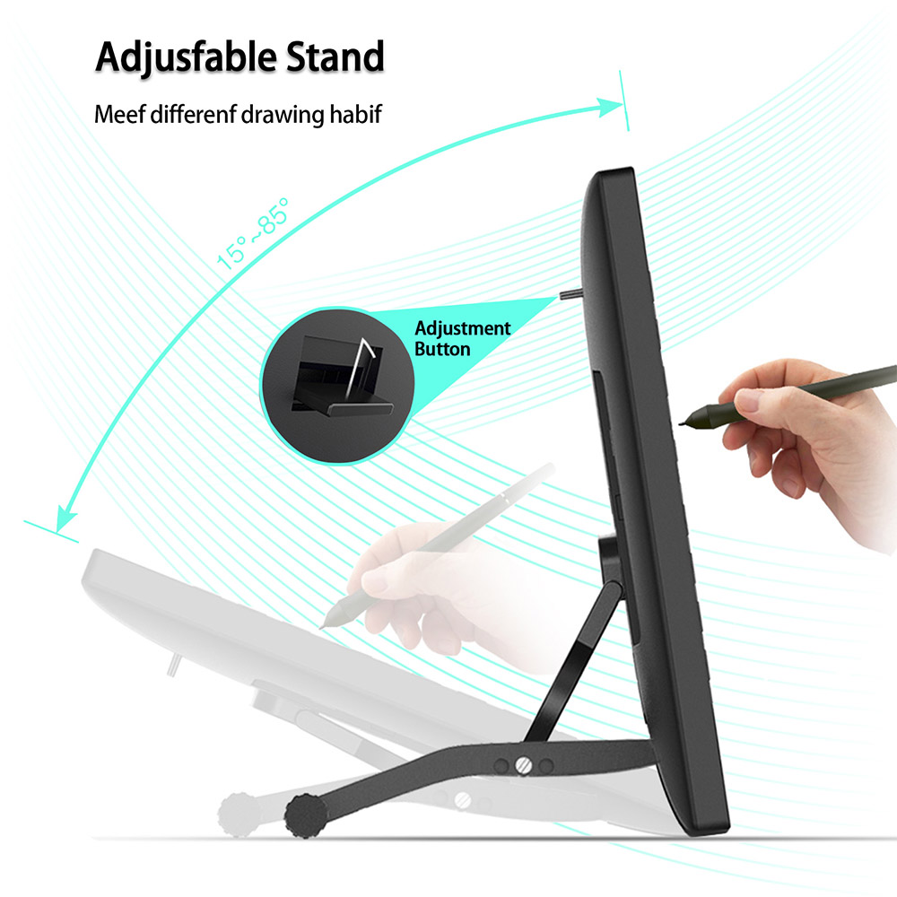 VEIKK VK1560 Pen Display with 15.6'' IPS HD Graphics Drawing Tablet Monitor for Painting & Writing