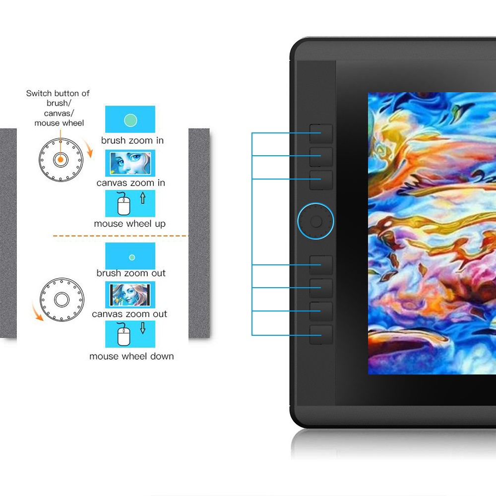 VEIKK VK1560Pro Pen Display with 15.6'' IPS HD Graphics Drawing Tablet Monitor for Painting & Writing with 2 Pens