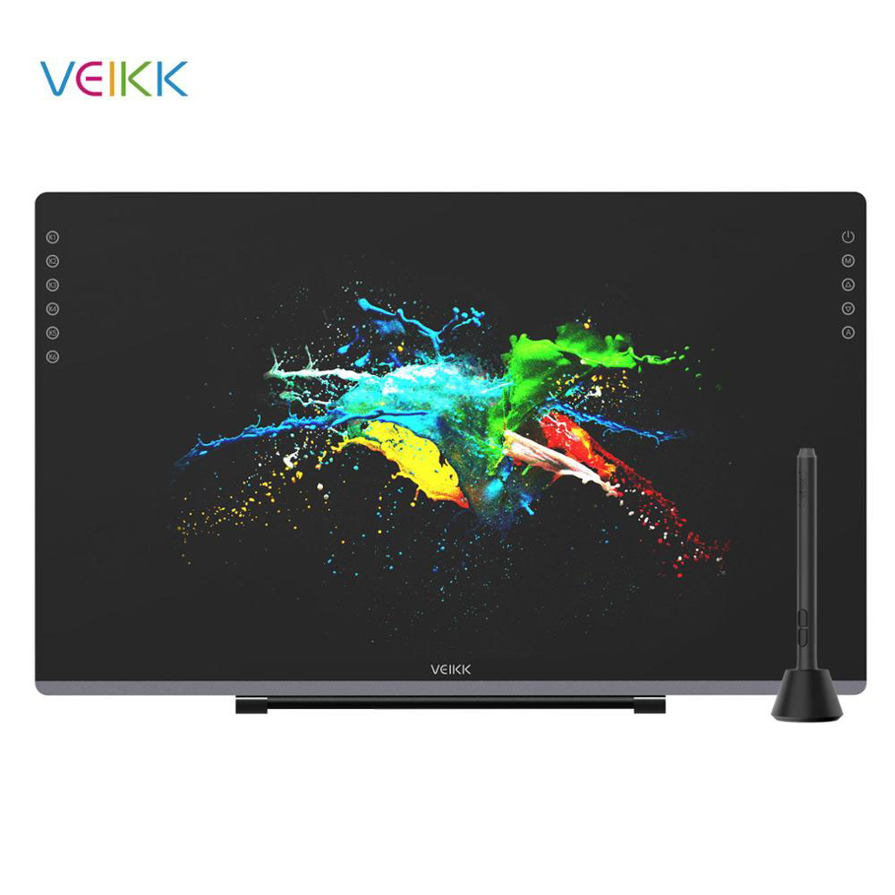 VEIKK VK2200 Pen Display with 21.5'' IPS HD Full Touch Screen 8mm Ultra-thin with Tilt-Support Battery-Free 8192 Pen