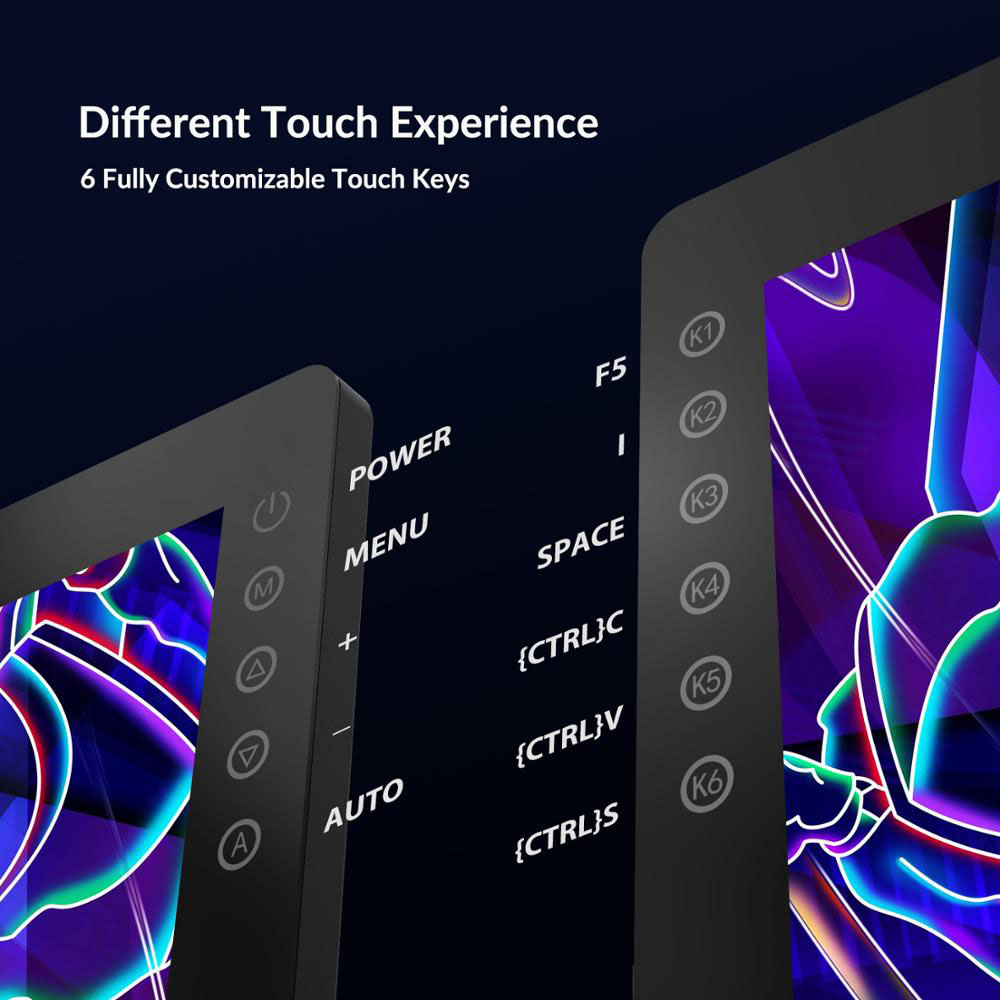 VEIKK VK2200 Pen Display with 21.5'' IPS HD Full Touch Screen 8mm Ultra-thin with Tilt-Support Battery-Free 8192 Pen