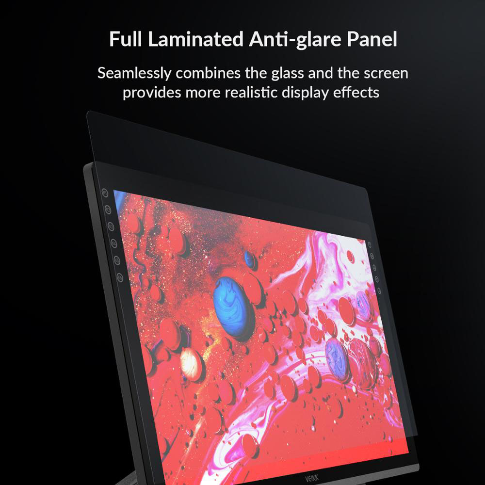 VEIKK VK2200 Pen Display with 21.5'' IPS HD Full Touch Screen 8mm Ultra-thin with Tilt-Support Battery-Free 8192 Pen