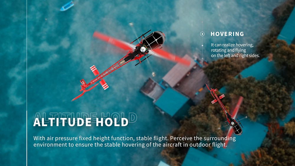 Wltoys XK V915-A 2.4G 4CH RC Helicopter Altitude Hold Flybarless RTF - One Battery