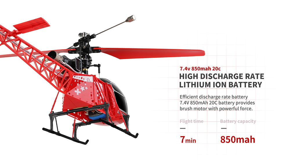 Wltoys XK V915-A 2.4G 4CH RC Helicopter Altitude Hold Flybarless RTF - One Battery