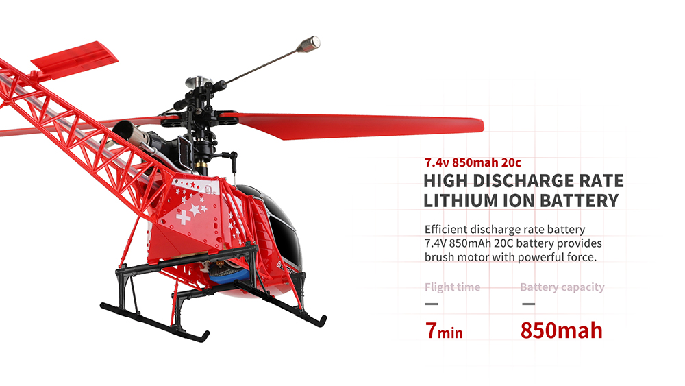 Wltoys XK V915-A 2.4G 4CH RC Helicopter Altitude Hold Flybarless RTF - Three Batteries