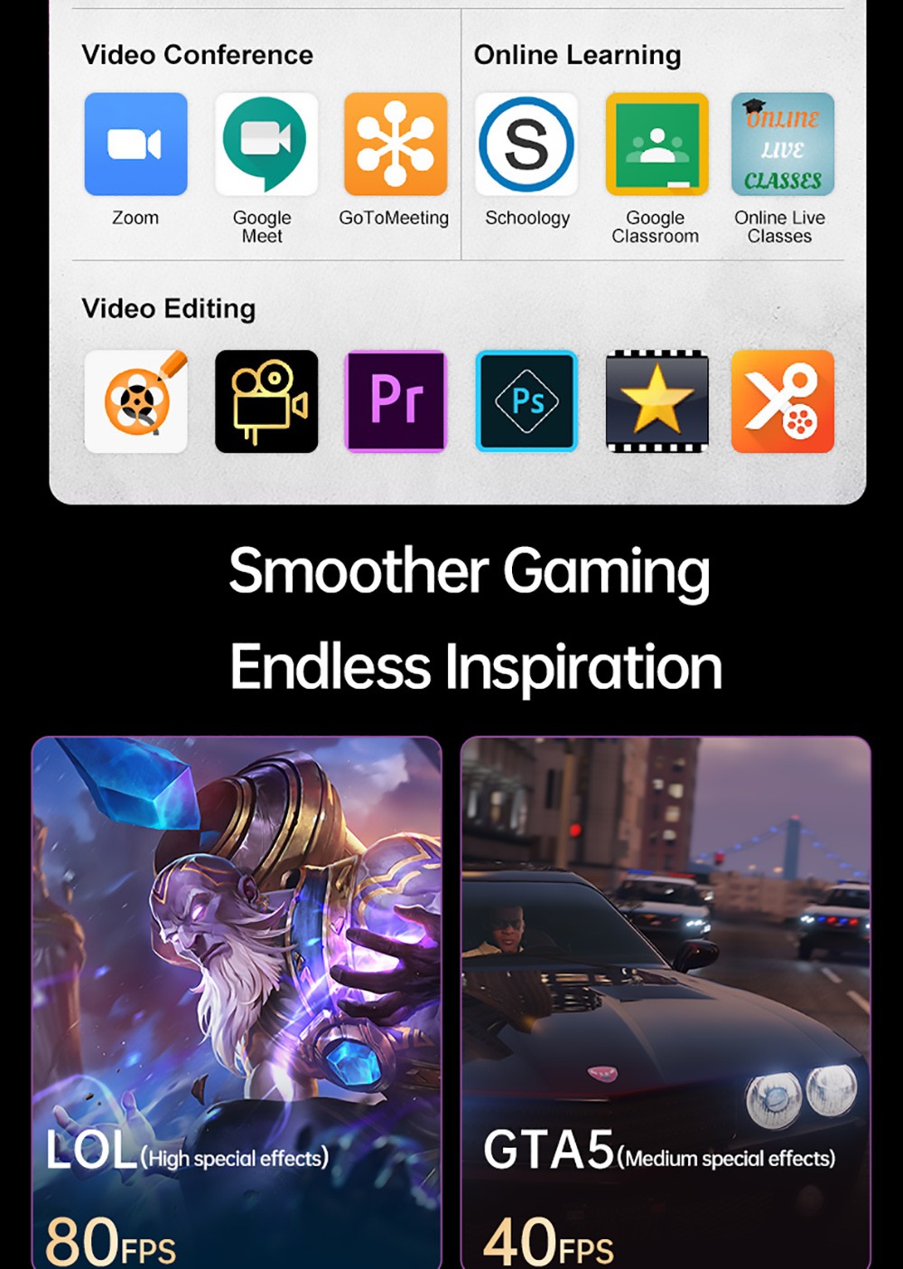 T-BAO X11 Laptop AMD R5 3550U Processor Windows10, 14.1 Inch, 8GB RAM 256GB 1920*1080 Resolution, Grey