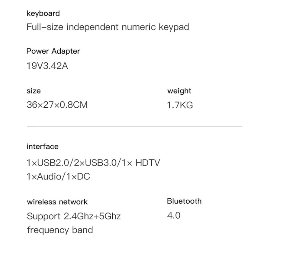 T-BAO X9 Plus Laptop Intel Core i5-8279U Processor Windows10,15.6 Inch, 8GB RAM 128GB SSD 1920*1080 Resolution, Grey