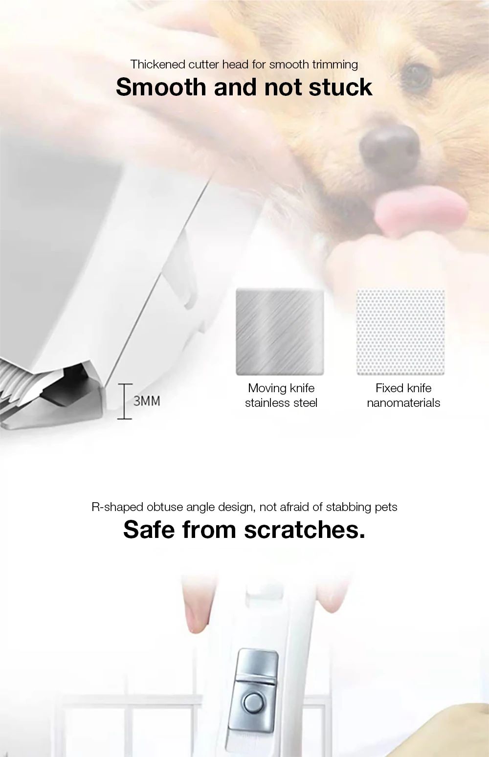 XIAOMI YOUPIN JASE PC-902 Dog Hair Clipper Trimmer USB Charging Grooming Electric Scissors Shaver Pet Supplies