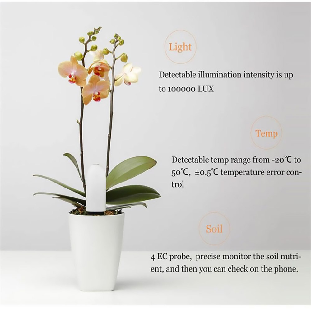 Xiaomi 4 In 1 Flower Plant Light Temperature Tester Garden Soil Moisture Nutrient Monitor