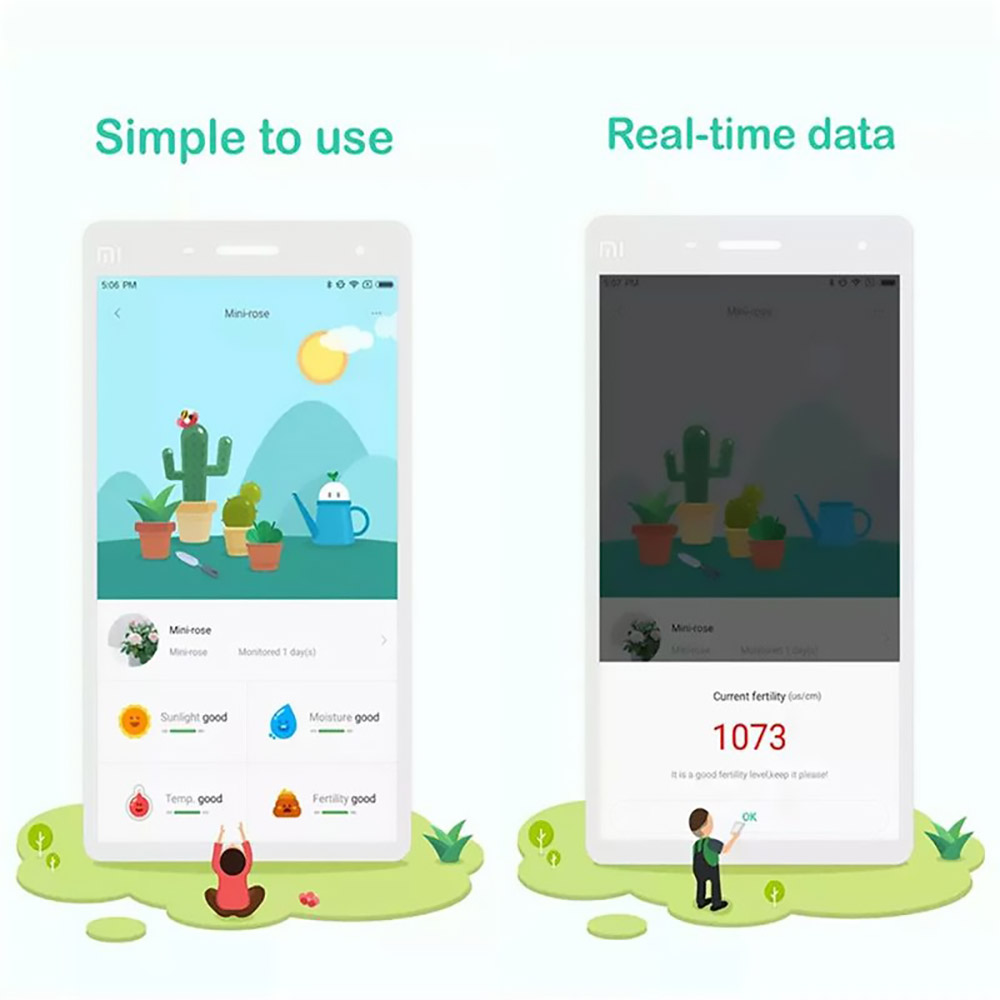 Xiaomi 4 In 1 Flower Plant Light Temperature Tester Garden Soil Moisture Nutrient Monitor