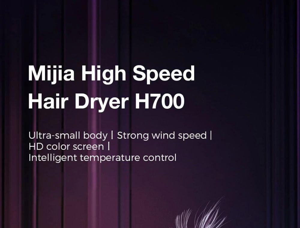 Xiaomi Mijia H700 High Speed Anion Hair Dryer LCD Screen 102,000 Rpm 70m/s Wind Speed