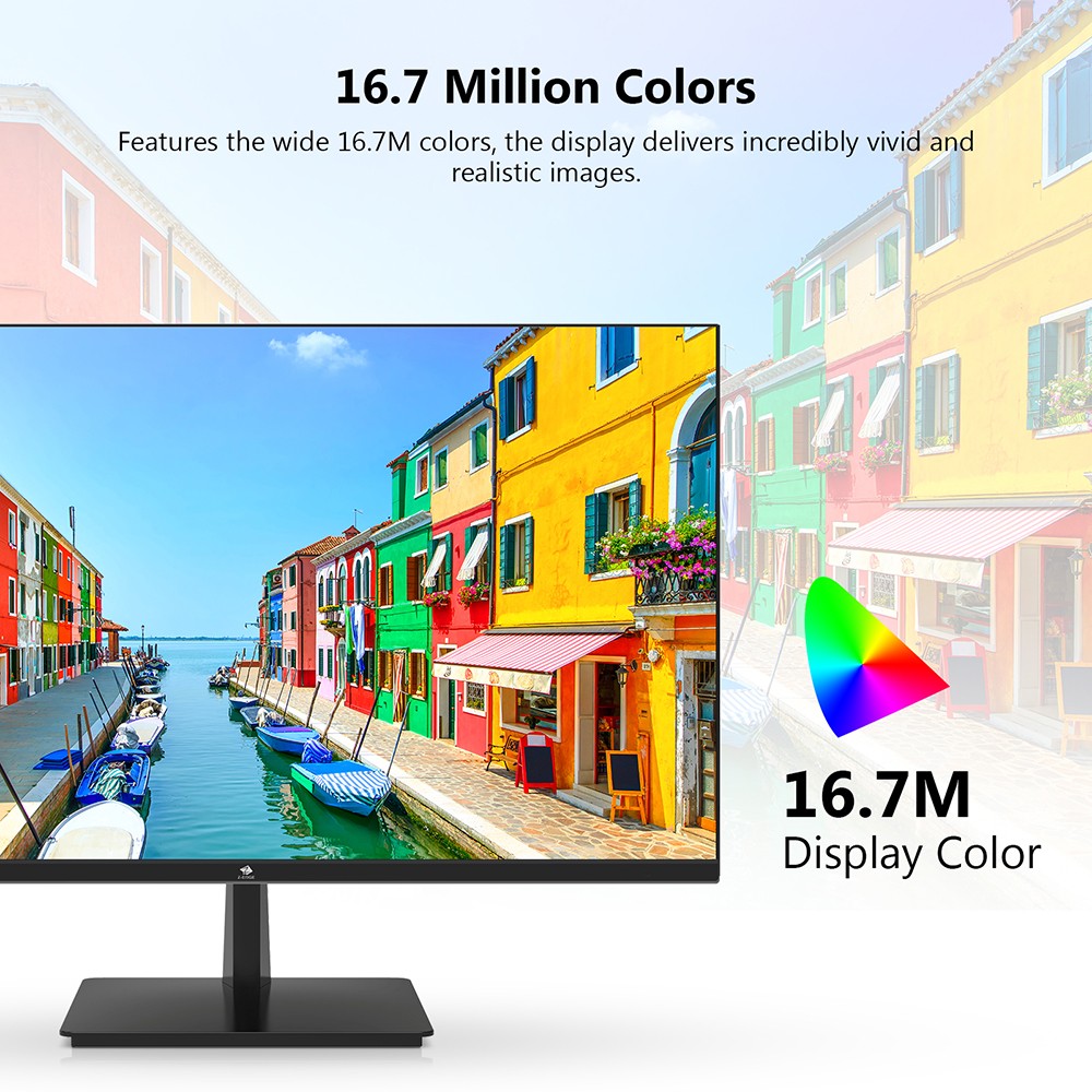Z-Edge U24I Monitor 24'' Full HD 1080P Display, 1920*1080 LED Monitor 178 Degree Wide Angel View Eye-Care Tech