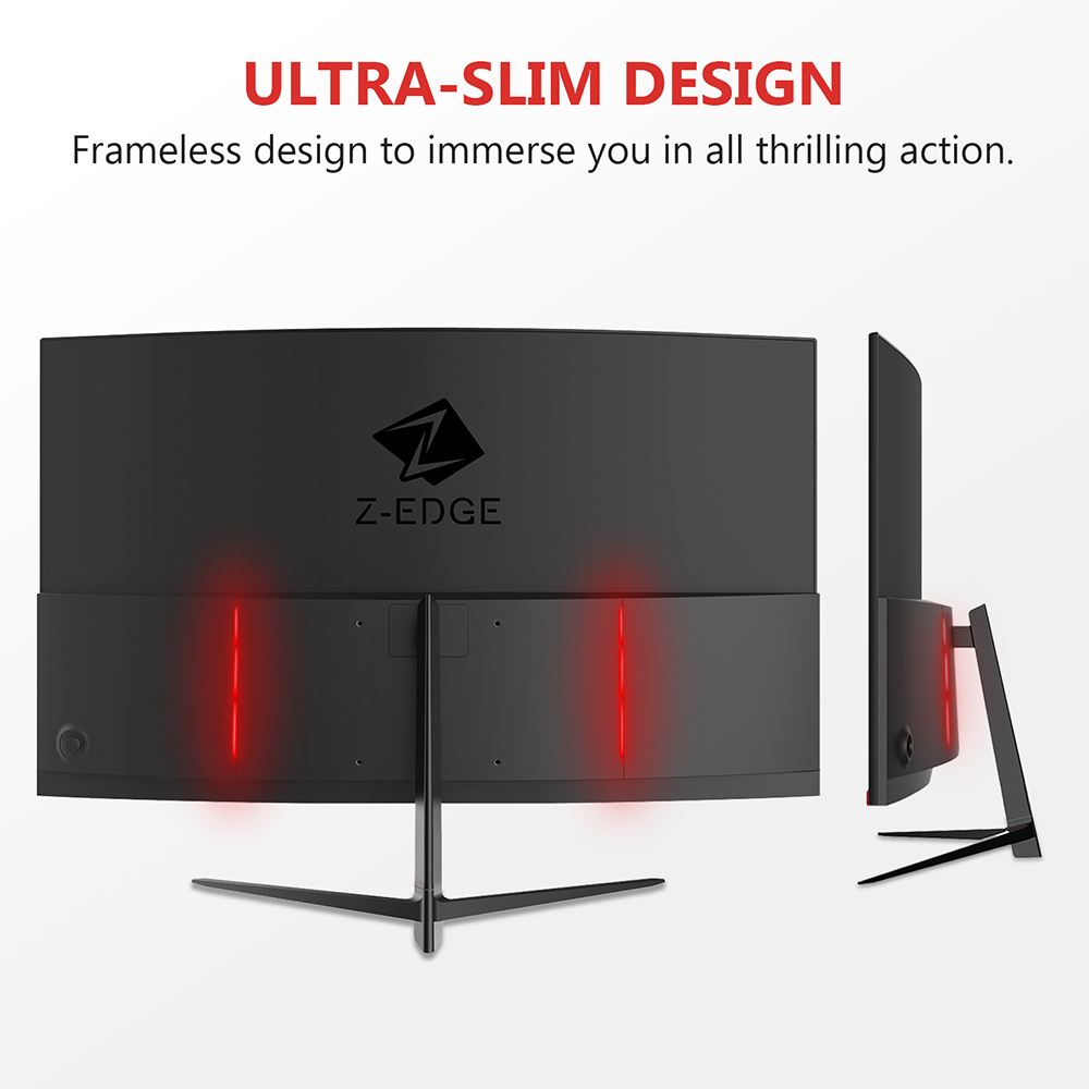 Z-Edge UG27P 27'' Curved Gaming Monitor 1920x1080 240Hz, AMD Freesync Premium Display Port HDMI Built-in Speakers