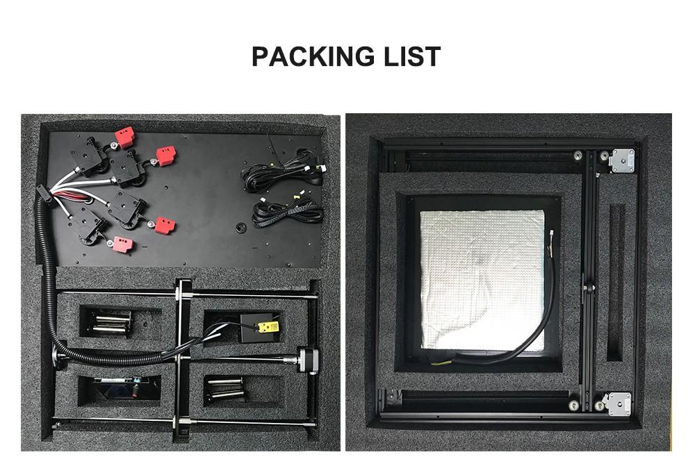 Zonestar Z9V5 MK3 4 Extruders 3D Printer, 4 Color Mixing, Auto Leveling, 32 Bit Mainboard, Magnetic Bed, Resume Printing, TFT-LCD, 300*300*400mm 26 Zonestar Z9V5 MK3 3D Printer Auto Leveling Adjustable 4 Extruder Design Mix-Color Printing Resume Printing