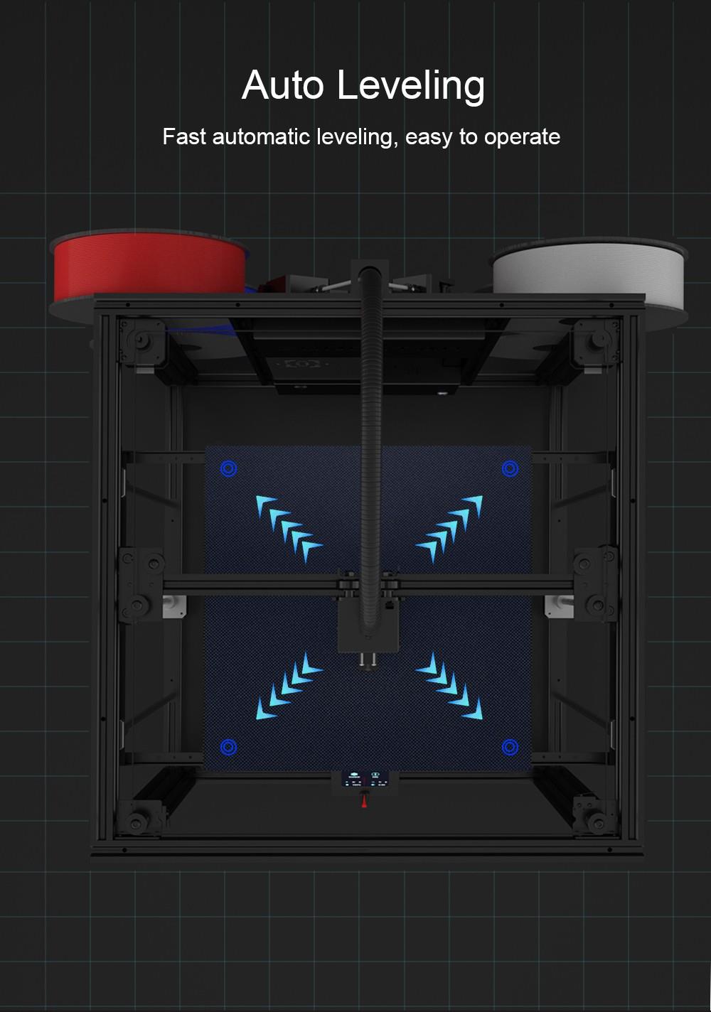 Zonestar Z9V5 MK3 4 Extruders 3D Printer, 4 Color Mixing, Auto Leveling, 32 Bit Mainboard, Magnetic Bed, Resume Printing, TFT-LCD, 300*300*400mm 16 Zonestar Z9V5 MK3 3D Printer Auto Leveling Adjustable 4 Extruder Design Mix-Color Printing Resume Printing