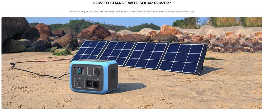 BLUETTI AC50S Power Station 500Wh/300W Solar Generator Wireless Charging Battery Backup for Outdoor Tailgating Camping - Orange