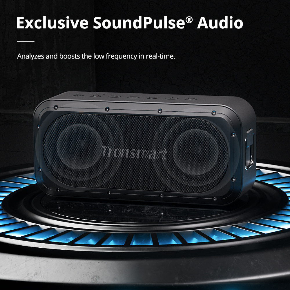Tronsmart Force SE Altavoz Bluetooth 50 de 5.0 W, IPX7 a prueba de agua, NFC, tecnología TuneConn, audio SoundPulse, asistente de voz, tiempo de reproducción de 12 horas