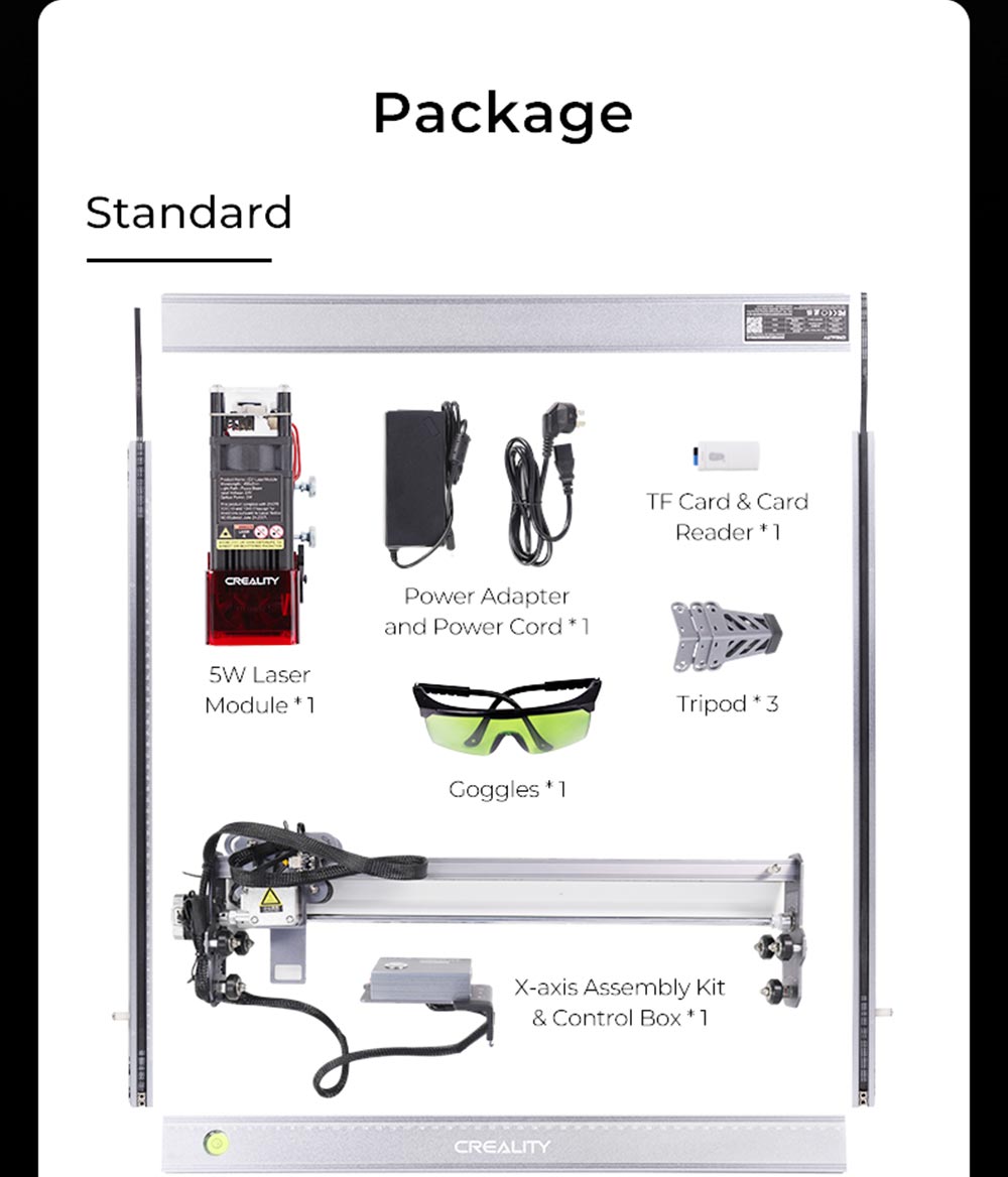 Creality CV-30 5W Portable Laser Engraving Machine Engraving Area 400x400mm