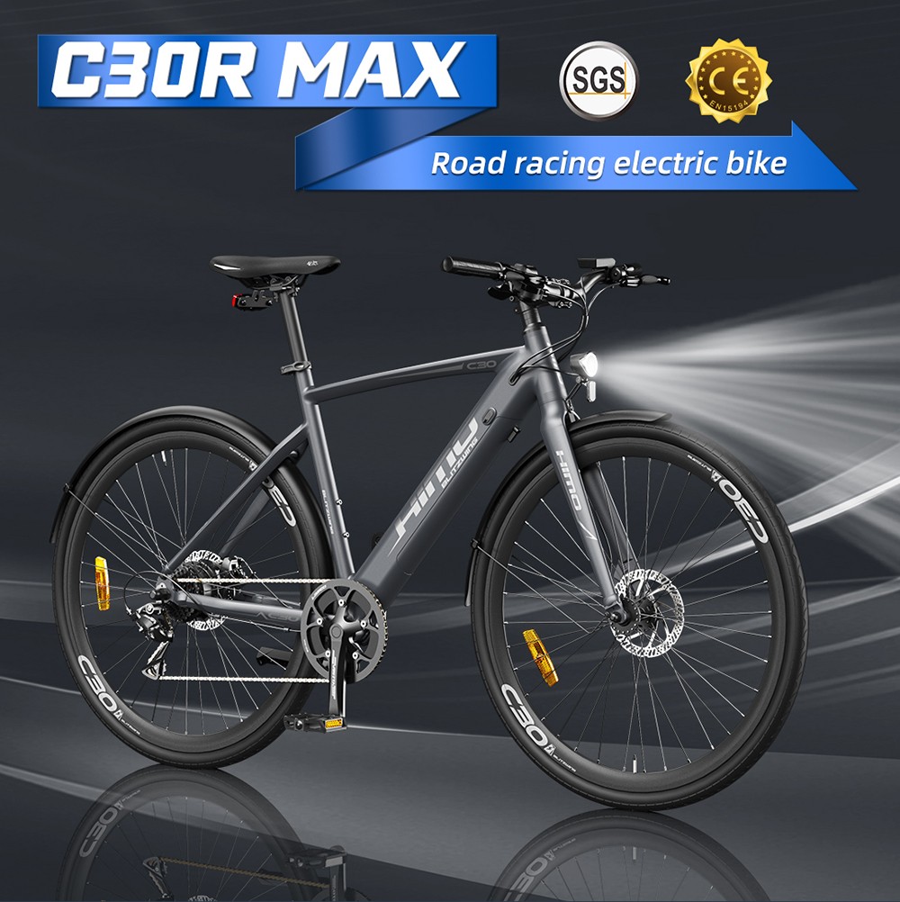 HIMO C30R MAX Electric Bicycle 250W Motor Max Speed Torque sensor 25km/h 36V 10AH 75km Max Range - Silver