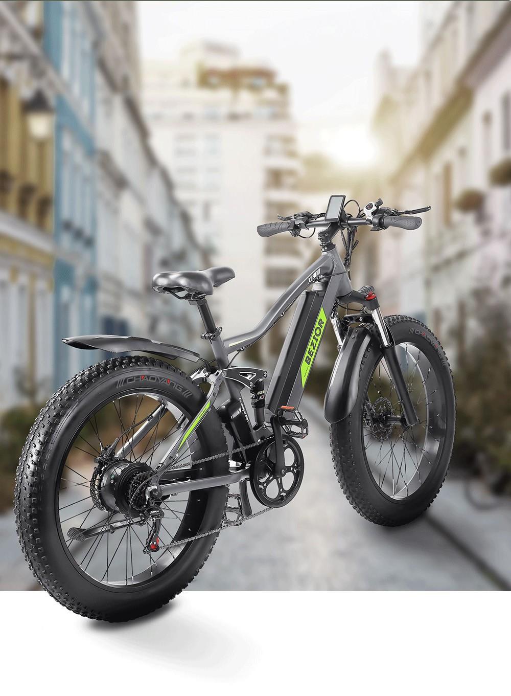 Bezior XF900 12.5Ah 48V 750W 26 Inch 45Km/h Electric Bike Max Load 120kg - Black 12 Bezior XF900 12.5Ah 48V 500W 26 Inch 45Km/h electric BIKE Max Load 120kg