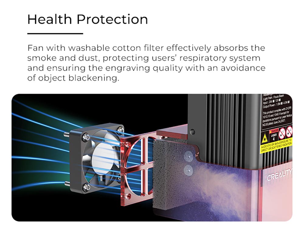 Creality CV-30 5W Portable Laser Engraving Machine Engraving Area 400x400mm