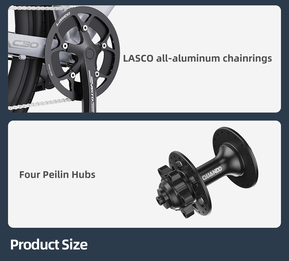 HIMO C30R MAX Electric Bicycle 250W Motor Max Speed Torque sensor 25km/h 36V 10AH 75km Max Range - Silver