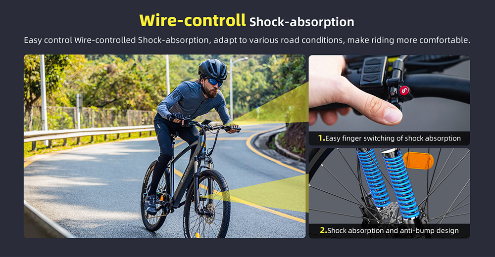 ADO D30 Electric Bicycle 250W Motor Max Speed 25km/h 36V 10.4AH 90km Max Range - Gray