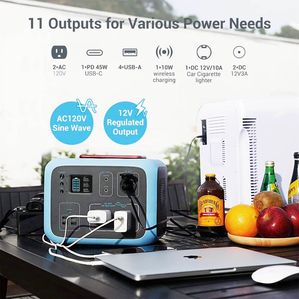 BLUETTI PowerOak AC50S 300W Portable Power Station, 500Wh Lithium Battery Solar Generator, Pure Sine Wave AC Outlet, Wireless Charging Battery Backup For Outdoor Tailgating Camping - Blue 16 BLUETTI AC50S Power Station 500Wh/300W Solar Generator Wireless Charging Battery Backup for Outdoor Tailgating Camping - Blue