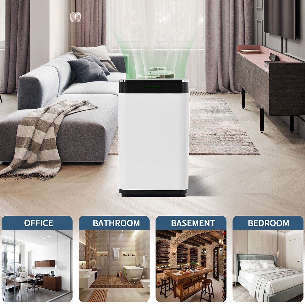 25L 3 in 1 Dehumidifier Air Purifier Tumble Dryer 24 Hours Timer LED Screen Casters and Handles