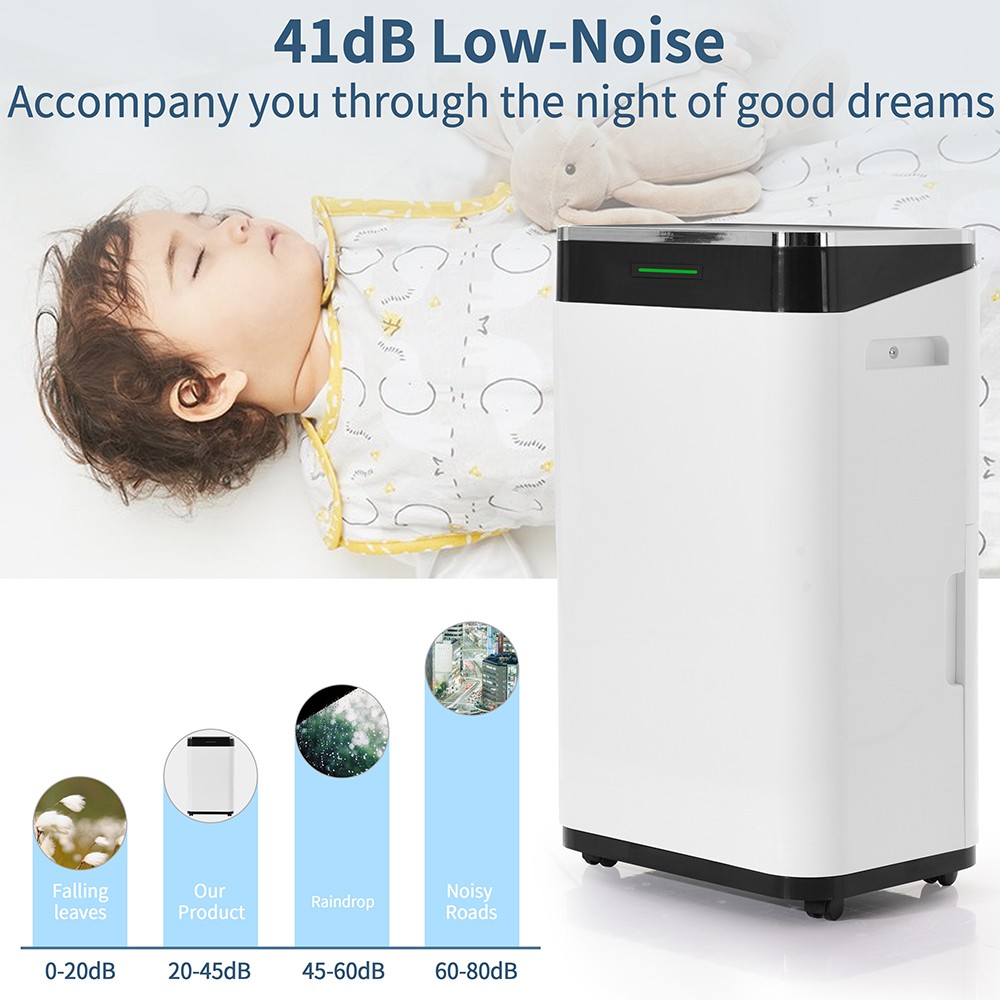 25L 3 in 1 Dehumidifier Air Purifier Tumble Dryer 24 Hours Timer LED Screen Casters and Handles