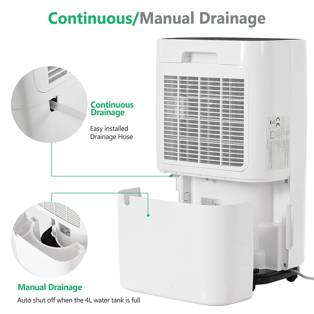 20L Dehumidifier Suitable for 55 square meters 3 in 1 Dehumidifier Air Purifier 4L Water Tank