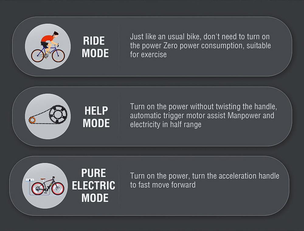 JANOBIKE H20 Electric Bicycle 48V 1000W Motor 9.6Ah Battery 20*4 Inch Tire Snow, Mountain, City Bike - Black