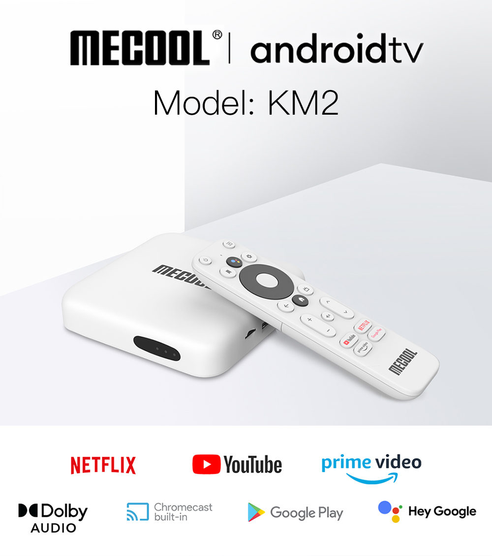 MECOOL KM2 Netflix 4K S905X2 4K TV BOX Android TV for Disney+ Dolby Audio Chromecast Prime Video