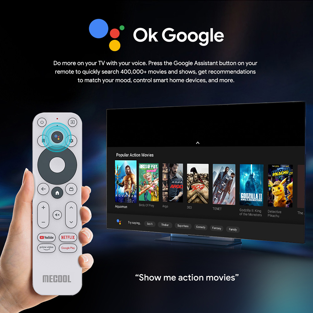 MECOOL KD5 FHD TV Stick Amlogic S805X2 15000 DMIPS Android 11 1GB LPDDR4 + 8GB EMMC WiFi5 Dual Band and BT 5.0 EU Plug