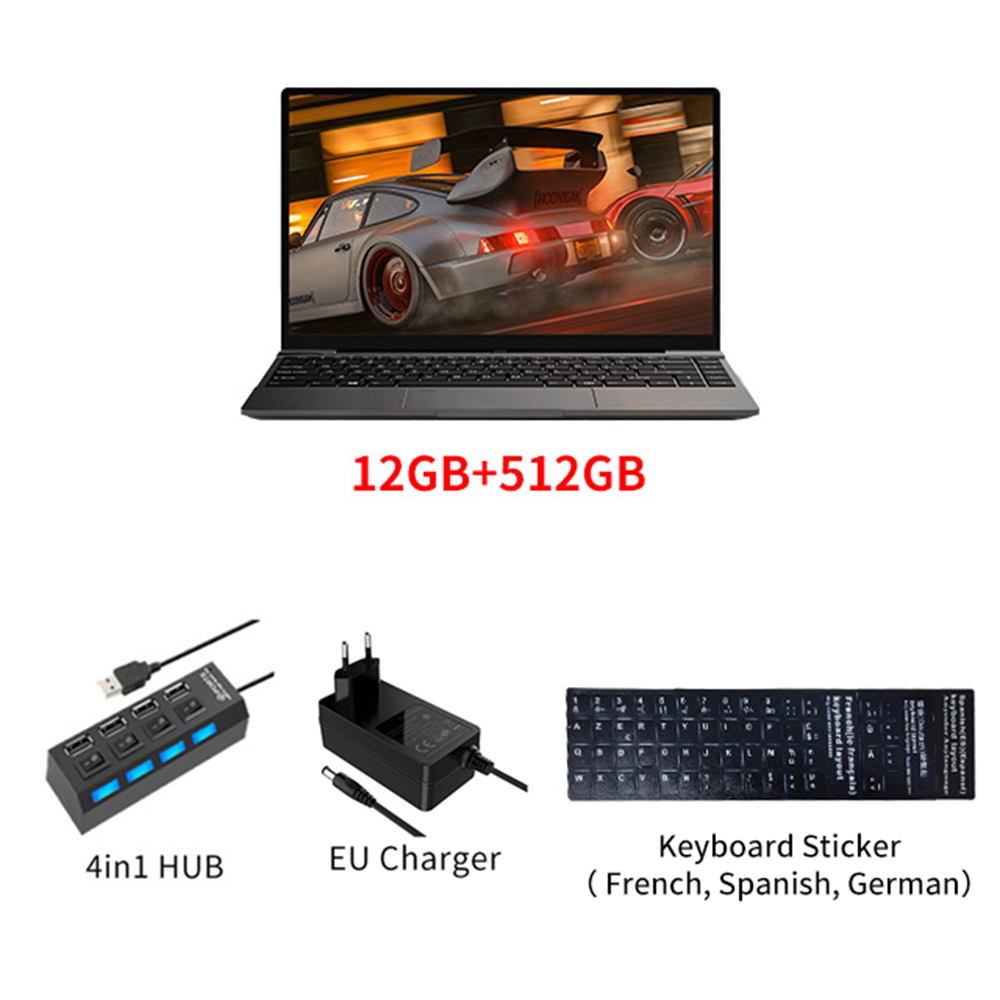 ALLDOCUBE GT BOOK LAPTOP 14.1 inch FHD intel Celeron N5100 12GB DDR4 RAM 512GB SSD WiFi6 Bluetooth 5.1 - EU Plug