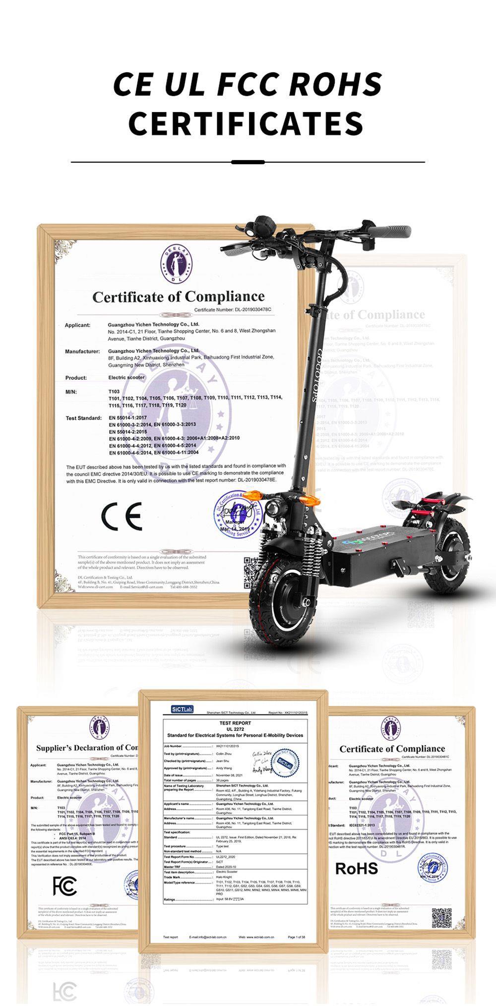 Gogotops GS4 Off Road Electric Scooter 2000W 28Ah Battery 60km Range 65km/h Max Speed 150kg Load