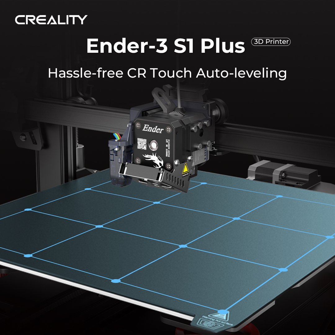 Imprimante 3D Creality Ender-3 S1 Plus, extrudeuse directe à double vitesse Sprite, synchronisation à double axe Z, 300*300*300mm